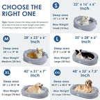Orthopedic Dog Bed for Large Dogs, Pet Sofa Bed with Egg Crate Foam, 4-Sided Bolster, Removable Washable Cover & Anti-Slip Bottom, Large Light Gray