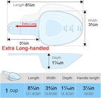 Dog Food Scoop-Melamine Pet Food Measuring Cup - 1 Cup 1/2 Cup 1/4 Cup Dog Cat Bird and Rabbit Food Feeding Scoop Dishwasher Safe -Blue