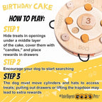 Birthday Cake - Dog Puzzle Toy, Interactive Wooden Brain Game for Dogs, Mental Enrichment Toy, Enhances Natural Instincts