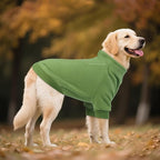 BRKURLEG Dog Sweater Warm Soft Fleece Dogs Sweaters, Turtleneck Sweatshirt for Small Medium Large Dogs, Dog Winter Coat, Christmas Pet Jacket with Zipper Cold Weather Coat (Green, XXL)
