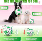 Size 2 Dog Soccer Ball with Straps White & Green Durable Training Ball for Pets Interactive Outdoor Dog Toy, for Small & Medium Puppies, Pet Supplies