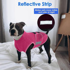 MIGOHI Dog Anxiety Relief Coat,Comfort Anxiety Vest for Dogs,Adjustable Anxiety Calming Wrap for Fireworks,Thunderstorms,Travel, Separation, Dog Anxiety Jacket for Small Dogs,S,Rosered