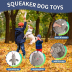 Act boldly 5-Pack Squeaky Dog Toys – Durable Animal-Shaped Plush Chew Toys for Dogs, Handmade Interactive Puppy Toys with Squeaker, Perfect for Reducing Destructive Behavior