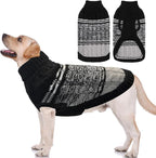 Mihachi Dog Sweaters for Large Dogs - Soft, Warm Dog Shirt, Cold Weather Turtleneck Pullover, Cat and Puppy Coat with Leash Hole, Black Large