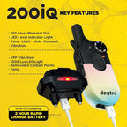 Dogtra 200iQ Remote Training E Collar – 100 Levels, Tone, Vibration, 1/2 Mile Range – Compact, Waterproof, One-Handed Control for Dogs 10 lbs+ – Lightweight Design for Daily Training – Sunset