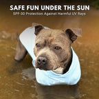 Spark Paws Sunblock Dog T-Shirt, SPF30 Protection, Lightweight Breathable Quick Dry for Dogs with Sensitive Skin - Blue & Grey (Set of 2) - M