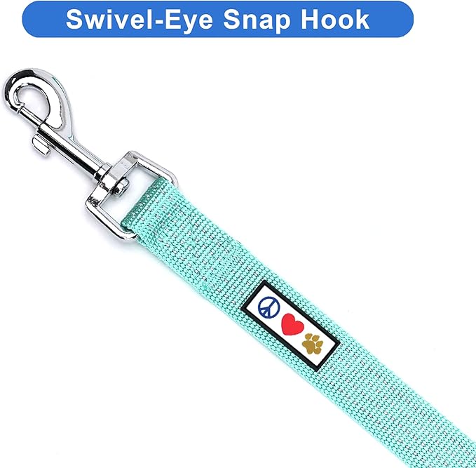 Pawtitas 6 FT Reflective Pet Puppy Leash - Comfortable Handle, Heavy Duty Training for Medium Dogs - Available in 4 FT or 6 FT