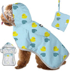 SlowTon Dog Raincoat, Adjustable Dog Rain Jacket Clear Hooded Double Layer, Waterproof Poncho with Reflective Strip Straps and Storage Pocket for Small Medium Large Dogs Puppies(DK XS)