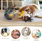 IFOYO Squeaky Dog Toys, Dinosaur Puppy Toys, Plush Interactive Dog Toys for Small Medium Dogs, Enrichment Hide and Seek Dog Toy
