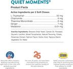 NaturVet Quiet Moments Calming Aid Cat Supplement Plus Melatonin – Helps Reduce Stress in Cats – for Pet Storm Anxiety, Motion Sickness, Grooming, Separation, Travel – 50 Ct. Soft Chews