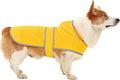 Dog Raincoat for Medium Dogs Waterproof Hooded Rain Jacket with Reflective Strips Leash Hole & Poncho Adjustable Fit (Yellow,L)