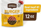 Nutrish Rachael Ray Burger Bites Dog Treats, Beef Recipe with Bison, 12 oz. Pouch