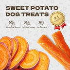 Healthy Sweet Potato Dog Treats, Soft and Low Fat Dog Training Treats for Small Medium Dogs and Large Breed, Single Ingredient Chews Snacks 10.58oz/25-30pcs