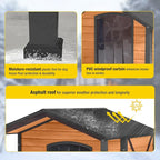 AIVITUVIN Outdoor Heated Dog House with Heating Pad Insulated Dog House with Anti-Chewing Metal Frame Large Dog Kennel Weatherproof for Winter 41.6“L