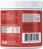 Wild Acre Premium Beef Bone Broth for Dogs – High Protein + Collagen Enhanced with Mushroom Blend for Strong Bones, Joint Flexibility, Digestive Comfort, and Immune Support - Natural Dog Food Topper