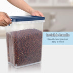 5-7Lbs Dog Cat Storage Container with Airtight Lids, With Locking Lids Plastic Bin PBA-Free for Pet food, Rice, Rice, Oatmeal, Bird Seeds, Flour, Dried Fruits, Easy to Carry and Clean-Cool Blue