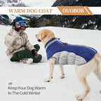 Dog Jackets for Medium Dogs,Medium Dog Coat,Warm Pet Winter Coat Zip Up Back,Waterproof Dogs Jacket with D-Ring,Pet Cold Weather Coats with Fleece Lined, Snowsuit Pug Boston Terrier,Blue,M