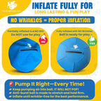 Herding Ball for Dogs - 25” Cover for Australian Shepard, Collie, Cattle & All Herding Dogs Over 27 Pounds - Heavy Duty Dual Layered Cover - Thick Anti-Burst Inner Ball - High Flow Foot Pump