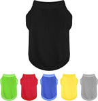 Elevate Your Dog's Fashion Quotient with Colorful and Breathable Sleeveless Cotton Shirts! Perfect Pet Apparel for Small to Medium Dogs Black XXS