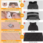 BEAUTYZOO Winter Dog Coat with Harness Built in, Warm Dog Puffer Jacket Vest Padded Fleece Cold Weather Coats Windproof Waterproof Snow Jackets Clothes for Small Medium Puppy,Pink S