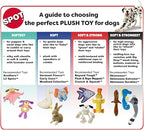 SPOT Dura-Fused Leather Small Bone Dog Toy – Durable Chew Toy with Real Leather & Jute, Squeaker, and Double-Stitched Seams for Moderate Chewers, Small & Medium Dogs, 7in