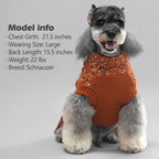 KYEESE Dog Sweater Color Block Dog Sweaters for Medium Dogs Boy with Fuzzy Thread Knitted Turtleneck Pet Sweater Fall Winter Dogs Clothes, Brown, XXL