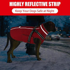 Doglay 2 in 1 Dog Coat with Harness Built-in, Waterproof Dog Winter Jacket with Pocket & Poop Bags, Reflective Adjustable Pet Winter Coat for Small, Medium, Large Dogs