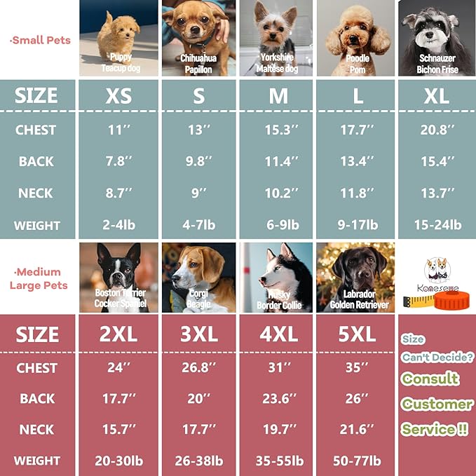Koneseve Dog Shirt Soft Clothes Stretchy Tee for Medium Large Dogs 2-Pack Sunny Red & Smoky Blue 5XL