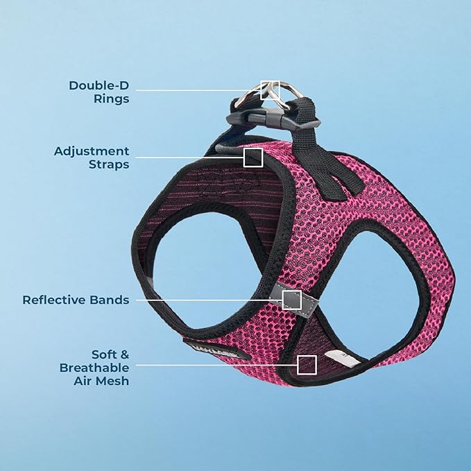 Best Pet Supplies Voyager Step-in Air Harness - All Weather Mesh, Reflective, No Pull Harness for Dogs, Cats - Secure with Hook & Loop Fastener, Buckle, Double D-Rings - Tone, M