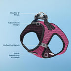 Best Pet Supplies Voyager Step-in Air Harness - All Weather Mesh, Reflective, No Pull Harness for Dogs, Cats - Secure with Hook & Loop Fastener, Buckle, Double D-Rings - Tone, L