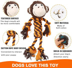 Rope Dog Toys to Keep Them Busy - Tug of War Dog Toys for Boredom Plush Interactive Squeaky Puppy Toys for Small Medium Large Dogs