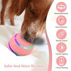 Rollie Pet Electric Dog Toy, Interactive Chew Bouncing Balls for Dogs, Electric Launcher Durable Automatic Rolling Vibrating Dog Balls for Pets, Busy Ball for Small&Large Pets (Pink Remote Control)