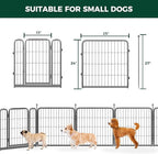 FXW Garden Fence Outdoor for The Yard – 24in(H) x 30.4ft(L) Heavy Duty Metal Animal Barrier for Dog and Rabbit, Decorative Dog Fence, 16 Panels, Silver