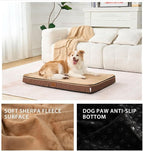 Memory Foam XL Dog Bed - 4” Thick Orthopedic Beds for Extra Large Dogs - Waterproof Dog Bed with Removable Washable Cover & Wrap-Around Zipper - Ultimate Comfort and Easy Maintenance