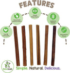 Nature Gnaws Small Bully Sticks for Dogs 5-6" (15 Count) - Long Lasting for Light Chewers and Puppies - Natural Thin Beef Dog Chew Bones - Rawhide Free