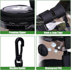 Dog Waste Bag Dispenser Poop Bag Dispenser for Leash Accessory dog Poop Bag Holders Fits Dog Leash Include Hand Free Holder, Clear, No-PUXYB