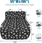 Veckle Cargo Liner, Upgraded Extra Large SUV Cargo Liner for Dogs Waterproof Scratchproof Cargo Cover for SUVs Sedans Vans with Bumper Flap Protector, Non-Slip, Universal Fit, Paw Print