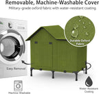 Heated Outdoor Cat House – Weatherproof Winter Shelter for Stray & Outdoor Cats, Insulated & Elevated Design for Porch, Yard, Barn or Garage, Easy Assembly Warm Cat Shelter