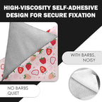 27.6" Cat Grooming Wrap, Self Adhesive Cat Wrap for Cutting Nails, Anti-Escape Cat Swaddle Wrap for Medicine Ear Cleaning, Strawberry Anti-Scratch Cats Burrito Restraint Blanket, Pet Tool (6-10 lbs)