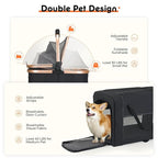 Double Pet Stroller for Small Medium Dogs - 4 In1 Dog Stroller for 2 Pets, Detachable and Foldable with 360°Rotating Wheels, Easy Assembly and Compact Size