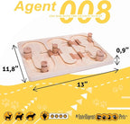 Agent 008 - Interactive Wooden Puzzle Toy for Dogs, Fun Brain Game for Intelligence Training, Challenging Mental Stimulation for Smart Dogs