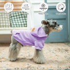 BEAUTYZOO Small Dog Hoodie Sweater with Pockets, Dog Clothes for Small Medium Dogs Boy Girl, Waffle-like Laminated Cotton Pet Coats with Hat and Leash Hole, All Weather Coat for Puppy Doggie Chihuahua