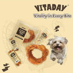 Turkey Tendons for Dogs, All Natural, Healthy Dog Treats, Long Lasting, Hypoallergenic Dog Chews, Rawhide Free, USA-Sourced, for Small Dogs, Ring (S), 4 Count Pack