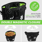 Dog Treat Pouches for Pet Training, Treat Pouches for Pet Training,Large Dog Treat Training Pouch and Dog Clicker,Dog Training Treat Pouch Built-in Poop Bag Dispenser-Black Pattern.