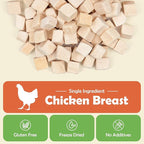 MON2SUN Freeze Dried Chicken Cat and Dog Treats, Single Ingredient Natural and Healthy Dog Snacks, High Protein Training Treats & Food Topper, 10.6oz