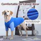 2 Pack Shirts for Large Dogs 4XL - Lightweight Breathable Dog Clothes, Prevent Overheating Summer Cool Tees for Doberman, Alaskan Malamute, Travel, Hiking, Beach, Lounge Wear, Sleeping, Blue