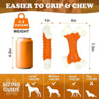 10-Pack Dog Toys for Aggressive Chewers Large Breed, Tough Bones, Nylon Puppy Teething Chew Toys Medium Dogs, Heavy Duty Peanut Butter Flavor Toys