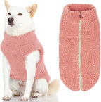 Gooby Sherpa Vest - Mauve Pink, Small - Warm Fuzzy Fleece Step in Dog Jacket Without Ring Leash - Winter Dog Sweater for Everyday Use