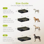 XXL Dog Bed for Extra Large Dogs, Giant Orthopedic Dog Bed with Cooling Gel Memory Foam, Waterproof Pet Bed with Removable Washable Cover, 53" Pet Sofa Bed Dutch Velvet with Bone Toy, Black