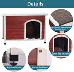 Petsfit 40.8 X 26 X 27.6 Inches Wooden Dog Houses, Dog House Outdoor